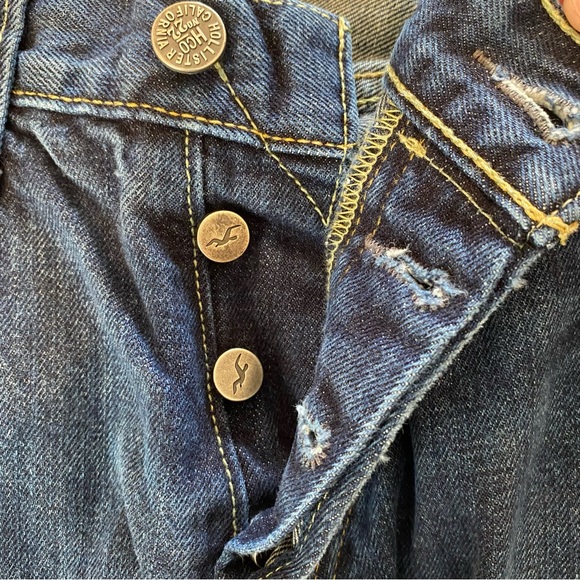 Hollister Button Fly Distressed Jeans 32x32 - Picture 4 of 4
